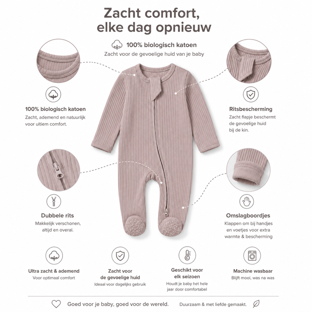 Zacht comfort, elke dag opnieuw - Milo & Mae taupe